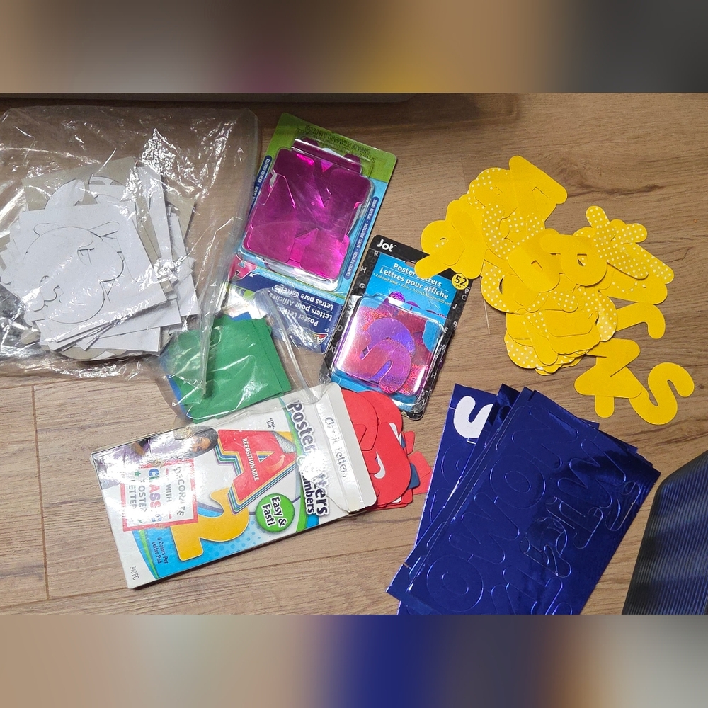 Colorful Alphabet and Number Cutouts for Parties